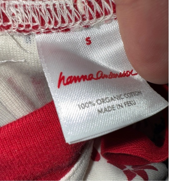 Hannah Anderson Christmas Pj Set women's Size Small Organic Cotton Dear Deer - Picture 11 of 12